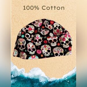 🆕 Woman’s “Sugar Sculls” Handmade Scull/Scrub  Cap